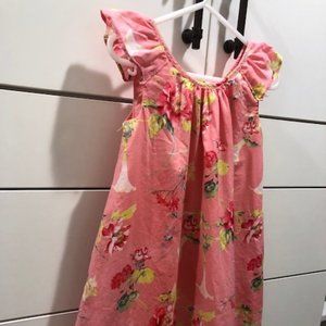 Gap Floral Flutter Sleeve Dress Girls 3T